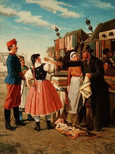 Un comerciante de telas de Alfons Giehsz