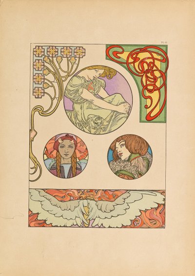 Documentos Decorativos de Alfons Marie Mucha