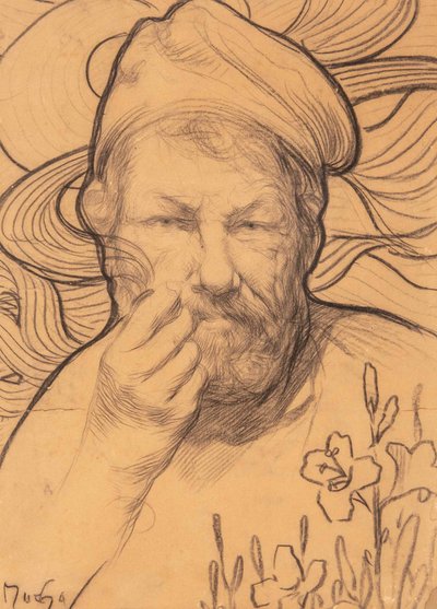 Autorretrato, 1900s-1910s de Alfons Marie Mucha