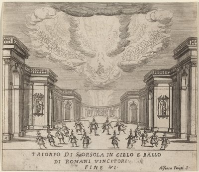 El triunfo de Santa Úrsula en el cielo y los conquistadores romanos de Alfonso Parigi II