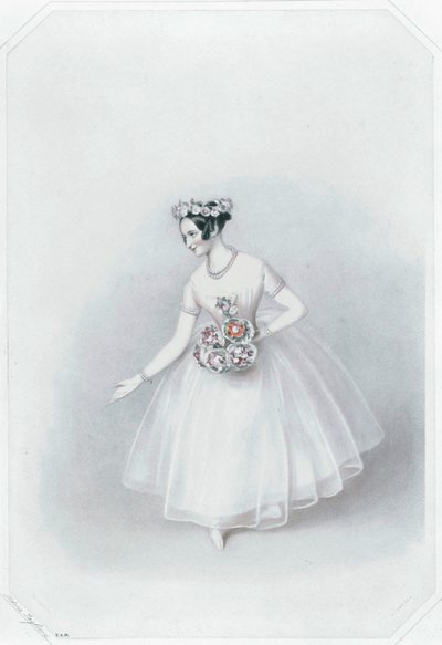 Marie Taglioni, la bailarina más famosa ... (impresión en color) de Alfred-Edward Chalon