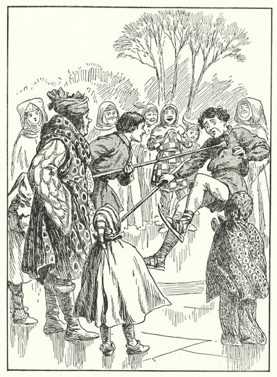 Merrie England: Aprendices de hielo (litografía) de Alfred (after) Pearse