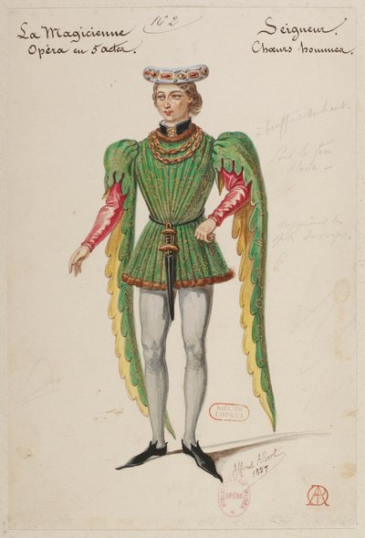 Halévy - La magicienne - modelos de vestuario de Alfred Albert - 02. Seigneur, coro masculino de Alfred Albert