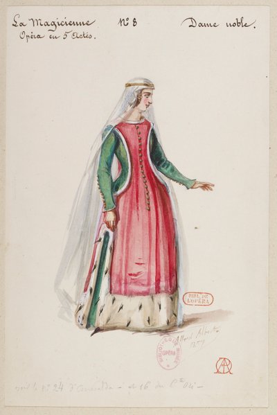 Halévy - La magicienne - modelos de vestuario de Alfred Albert - 08. Dama noble de Alfred Albert