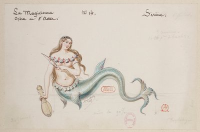 Halévy - La magicienne - modelos de vestuario de Alfred Albert - 14. Sirena de Alfred Albert