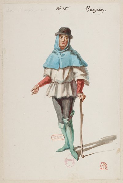 Halévy - La magicienne - modelos de vestuario de Alfred Albert - 15. Paysan de Alfred Albert