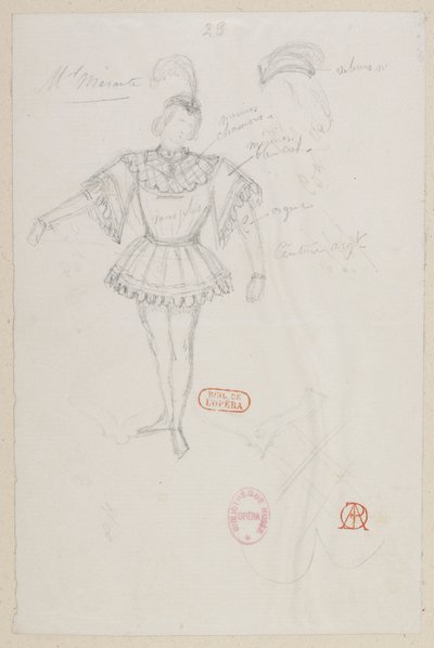 Halévy - La magicienne - modelos de vestuario de Alfred Albert - 23. M. Mérante, (pas de deux) M. Mérante, (pas de deux) de Alfred Albert