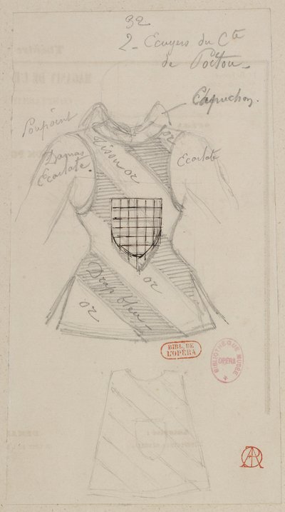 Halévy - La magicienne - modelos de trajes de Alfred Albert - 32. Escuderos del Conde de Poitou de Alfred Albert