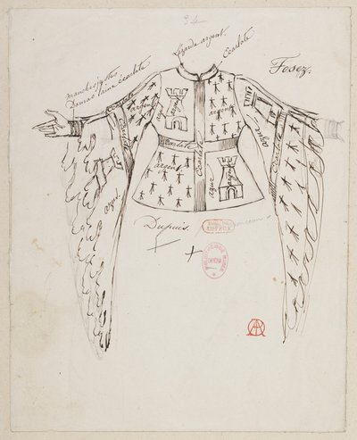Halévy - La magicienne - modelos de vestuario de Alfred Albert - 34. Sres. Fosez, Dupuis, Ponceau de Alfred Albert