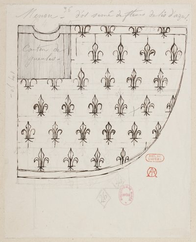 Halévy - La magicienne - modelos de trajes de Alfred Albert - 36 (Escudo de armas). M. Menou de Alfred Albert
