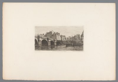 Vista del Pont Neuf
Le Pont Neuf (título en el objeto)
Grabados franceses de 1874 (título de la serie)
L