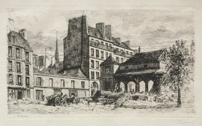 Mercado de terneros en demolición de Alfred Alexandre Delauney