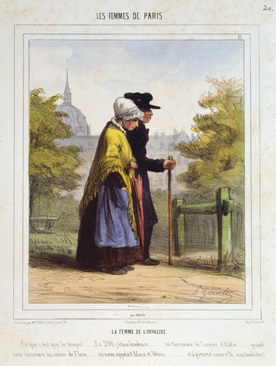 La Mujer de los Inválidos, de Las Mujeres de París, 1841-42 de Alfred Andre Geniole