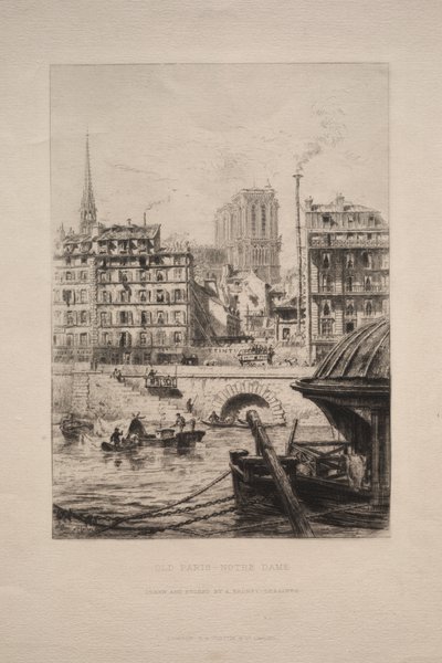 Viejo París: Notre Dame de Alfred Brunet Debaines