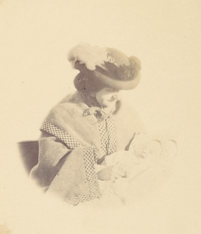 [Retrato enmarcado, mujer sosteniendo un bebé], 1850s-60s de Alfred Capel Cure