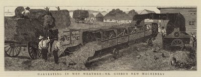 Cosecha en clima húmedo, la nueva maquinaria de Mr. Gibbs de Alfred Chantrey Corbould