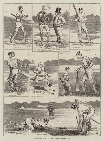 Humores del campo de cricket de Alfred Chantrey Corbould