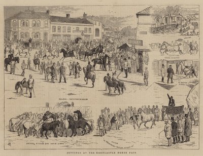 Apuntes en la Feria de Caballos de Horncastle de Alfred Chantrey Corbould