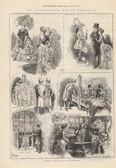 Bocetos de vestuario antiguo y del Londres Antiguo de Alfred Chantrey Corbould