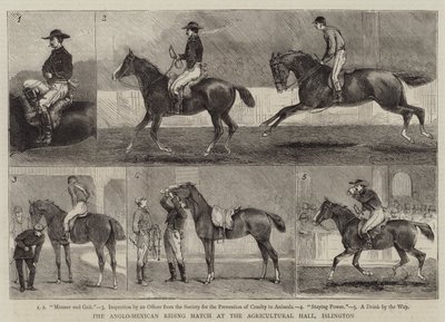 El partido de equitación anglo-mexicano en el Agricultural Hall, Islington de Alfred Chantrey Corbould