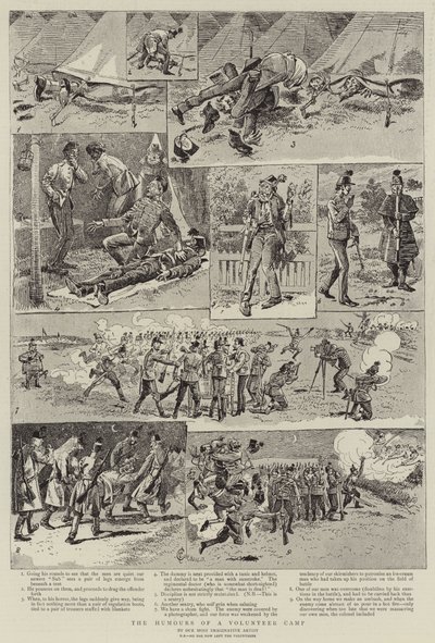 Los humores de un campamento de voluntarios de Alfred Chantrey Corbould