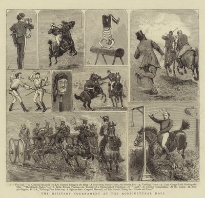El torneo militar en el Agricultural Hall de Alfred Chantrey Corbould