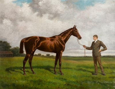 Sir Hugo, ganador del Derby de 1892, c.1875-1928 (óleo sobre lienzo) de Alfred Charles Havell