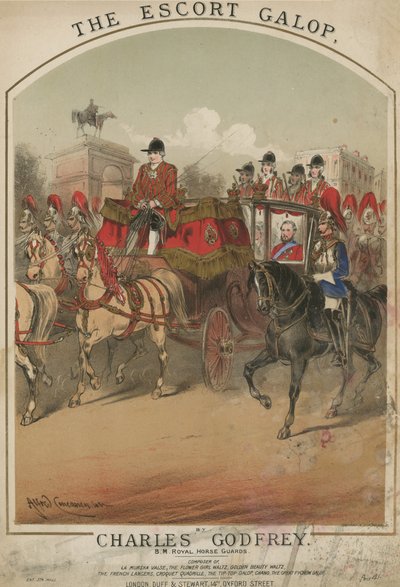 Partitura musical para The Escort Galop por Charles Godfrey de Alfred Concanen
