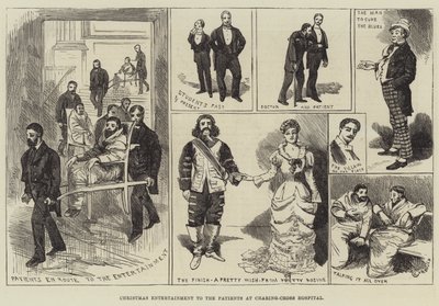 Entretenimiento navideño para los pacientes en el Hospital Charing-Cross de Alfred Courbould