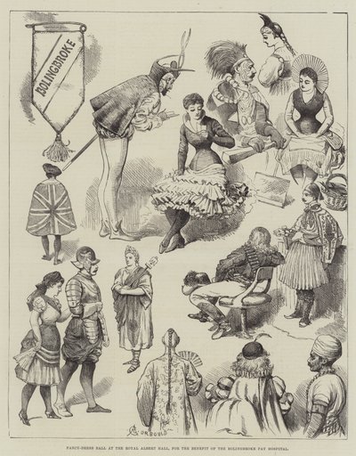 Baile de disfraces en el Royal Albert Hall, en beneficio del Bolingbroke Pay Hospital de Alfred Courbould