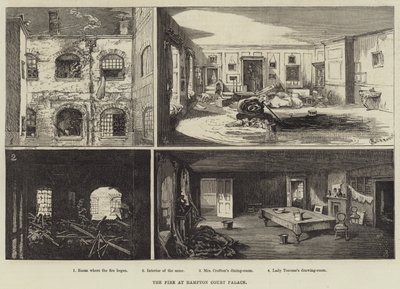 El incendio en el Palacio de Hampton Court de Alfred Courbould