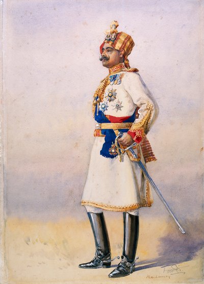Hon Coronel H.H. Maharaja Sir Ganja Singh, Bahadur de Bikaner, ilustración para 