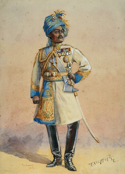 Hon Major-General H.H. Maharaja Sir Pratap Singh Bahadur, ilustración para 