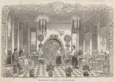 Sala de estar en la casa de un noble chino de Alfred Crowquill