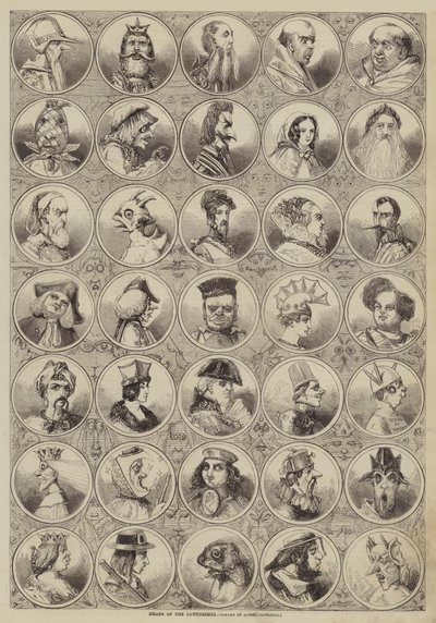 Cabezas de las pantomimas de Alfred Crowquill