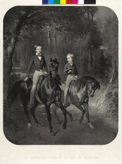 Conde de París y Roberto de Orleans Luis Felipe de Orleans de Alfred Dedreux