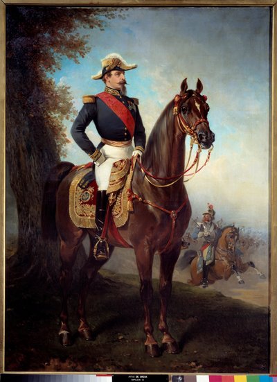 Retrato ecuestre de Napoleón III (1808-1873) de Alfred Dedreux