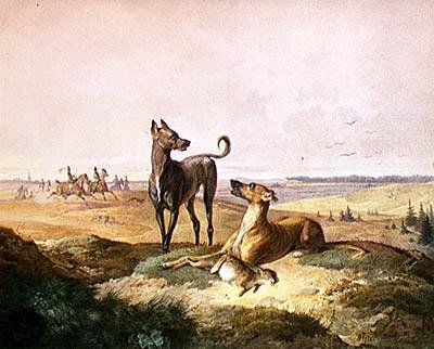 Caza de liebres de Alfred Dedreux