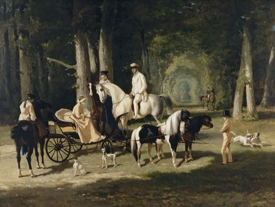 Monsieur y Madame Mosselman y sus hijas de Alfred Dedreux