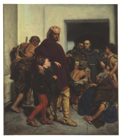 Cristóbal Colón en el Monasterio de la Rábida (óleo sobre lienzo) de Alfred Dehodencq