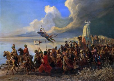 Peregrinación a los lugares santos de la ciudad de La Meca en Arabia Saudita - El Hajj de Alfred Dehodencq