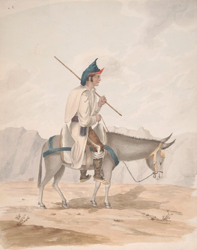 Gran hombre canario en burro de Alfred Diston