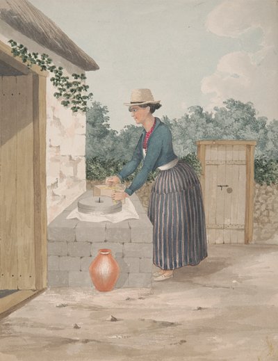 Molino de mano para moler Gofio, Tenerife de Alfred Diston