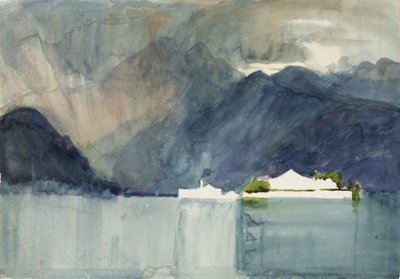 Un lago suizo de Alfred East