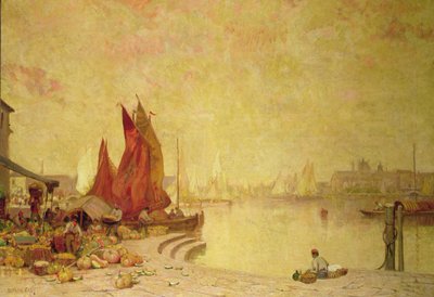 Un muelle veneciano de Alfred East