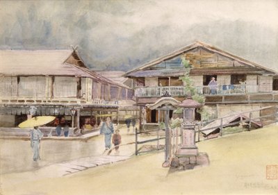 Día lluvioso en Yumoto, 1889 de Alfred East