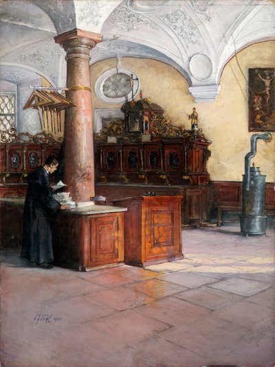 La sacristía de la iglesia universitaria de Viena de Alfred Edler von Pflügl