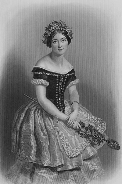 Carlotta Grisi, La Giselle (grabado) de Alfred Edward (after) Chalon
