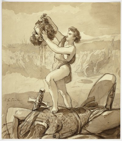 David y Goliat de Alfred Edward Chalon