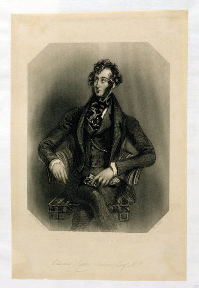 Edward Lytton Bulwer (1803-73), grabado por H. Cook de Alfred Edward Chalon